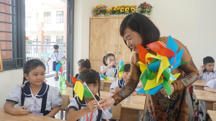 Trường Tiểu học Đặng Thuỳ Trâm (phường An Hội Tây, TPHCM) được xây mới và đưa vào sử dụng đầu năm học 2025-2026. Ảnh: MA