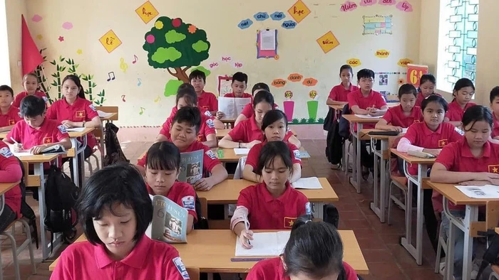 Học sinh Trường THCS Hà Lộc (phường Phú Thọ, Phú Thọ). Ảnh: NTCC