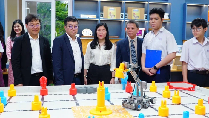 Phòng thực hành giáo dục STEM tại Trường THPT Trần Phú (Hải Châu, Đà Nẵng). Ảnh: NTCC