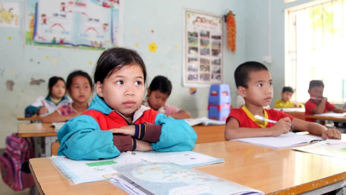 Học sinh Trường Phổ thông Dân tộc bán trú Tiểu học Nậm Ban (Tuyên Quang). Ảnh: Nguyễn Lâm
