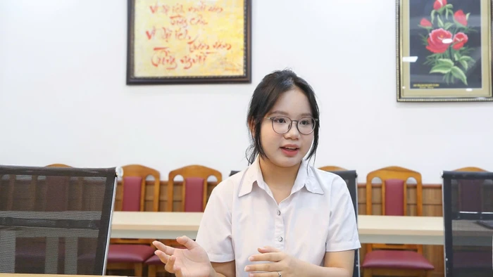 Minh Khuê chia sẻ với Báo GD&TĐ về ước mơ trở thành cô giáo.