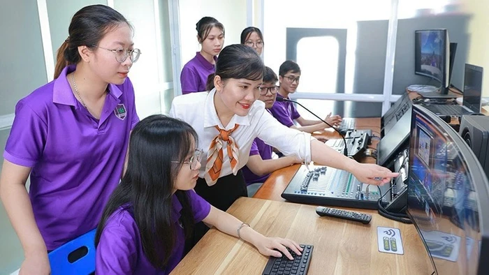 Một giờ học của sinh viên Trường Đại học Giáo dục (Đại học Quốc gia Hà Nội). Ảnh: NTCC