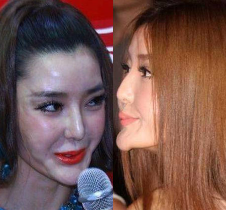 Lý Dĩnh Chi trong triển lãm xe hơi năm 2012. Lúc này, Lý Dĩnh Chi đã có một vẻ ngoài khá hoàn hảo.