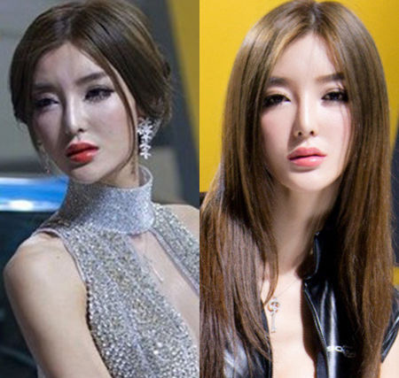 Nhan sắc hiện tại của Lý Dĩnh Chi. Cô bị nghi ngờ từng sửa cằm, làm môi, làm mũi, và làm ngực.