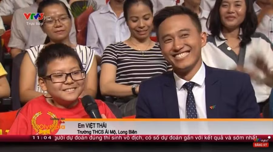 Việt Thái được làm khán giả trong trận chung kết Đường lên đỉnh Olympia năm 2015.
