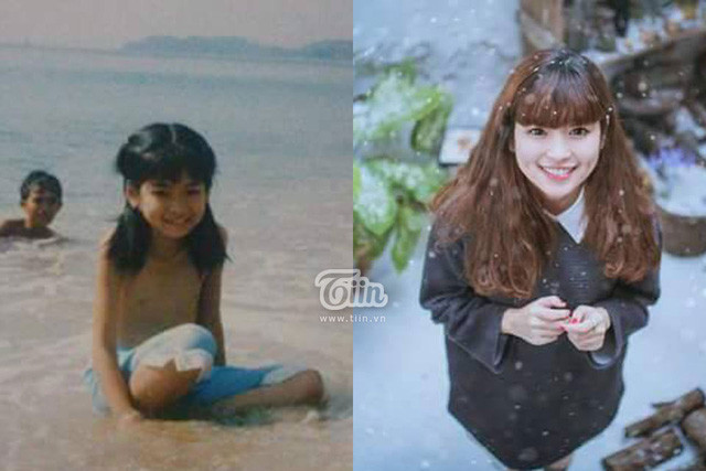 Ảnh thuở bé của hot girl phố núi sở hữu lúm đồng tiền "chết người" ảnh 1 Những hình ảnh thuở bé của cô gái này đang thu hút được sự quan tâm, chú ý của thành viên mạng.