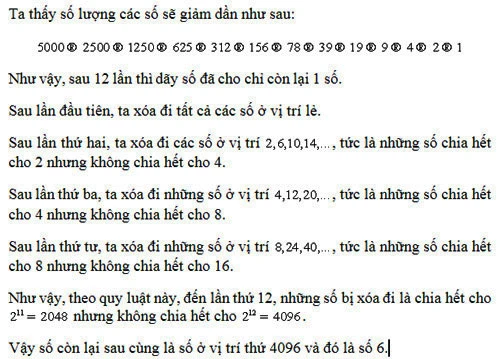 Đáp án bài toán tìm chữ số cuối cùng