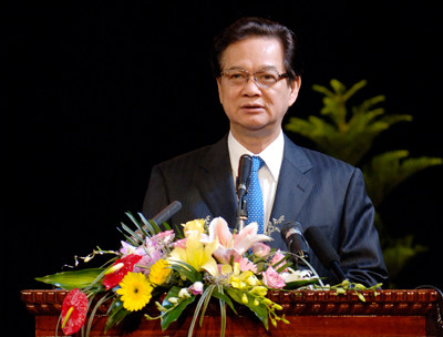 Thủ tướng Nguyễn Tấn Dũng phát biểu tại buổi lễ - Ảnh Chinhphu.vn