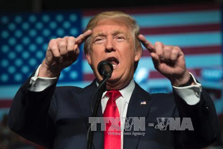 Tổng thống đắc cử Mỹ Donald Trump phát biểu tại Hershey, bang Pennsylvania ngày 15/12. Ảnh: AFP/TTXVN