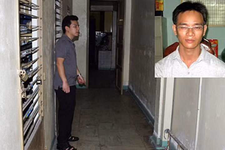 Hiện trường chị A. bị Thành (ảnh nhỏ) sát hại. Ảnh: VnExpress