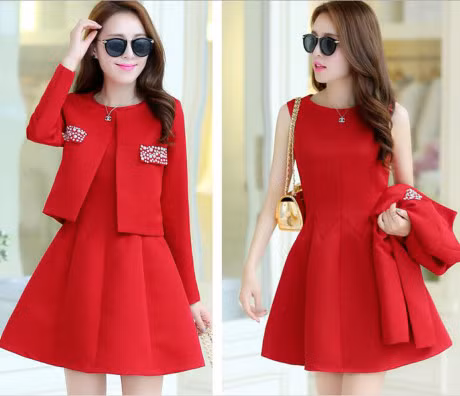 Nhung mau vay do mac ngay Tet la may man ca nam - Anh 1