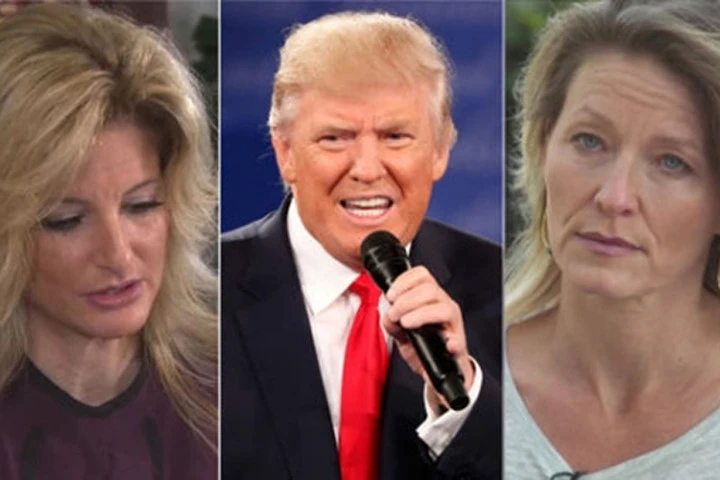 Ông Trump (giữa) và hai "nạn nhân" mới nhất, Summer Zervos (bìa trái) và Kristin Anderson (bìa phải). Ảnh: Sky News