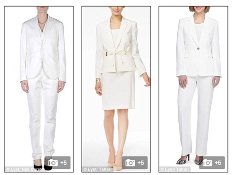 Dân Mỹ đổ xô mua bộ vest trắng của Hillary Clinton - Ảnh 1 Dan My do xo mua bo vest trang cua Hillary Clinton - Anh 1