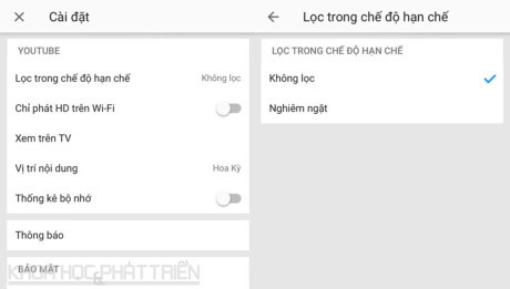 Hướng dẫn kích hoạt chế độ hạn chế video trên Youtube - Ảnh 4 Huong dan kich hoat che do han che video tren Youtube - Anh 4