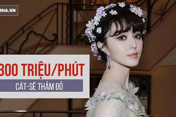 Một phút lả lướt trên thảm đỏ sự kiện, Phạm Băng Băng "đút túi" 300 triệu đồng