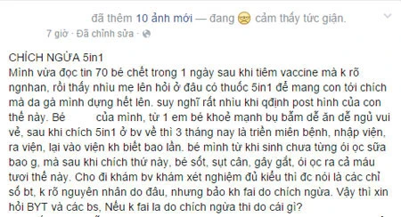 Sự thật về chuyện trẻ nôn ra máu sau khi tiêm vắc xin Quinvaxem