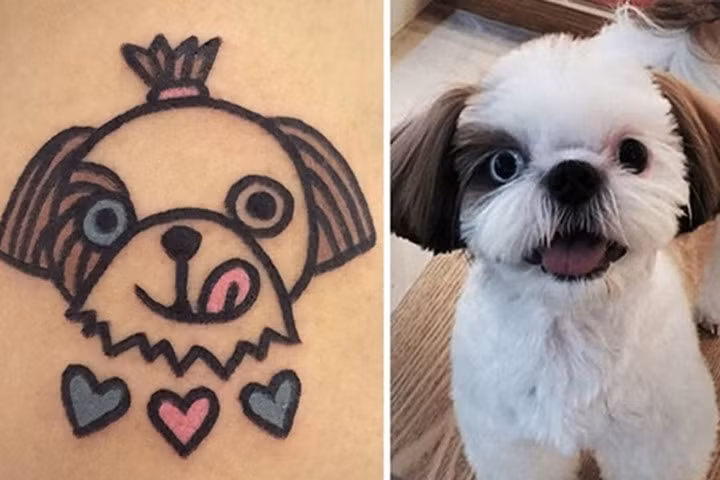 Những kiểu hình xăm cún cưng đáng yêu trên cơ thể nàng