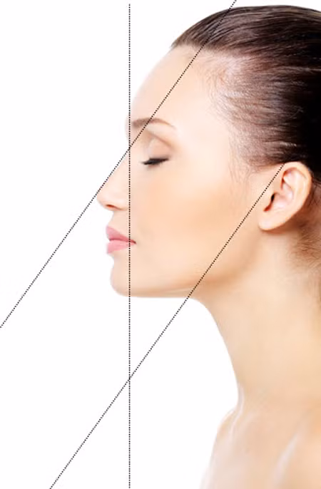 Khuôn mặt đẹp khi nhìn nghiêng cũng phải đạtđược những tiêu chuẩn nhất định.