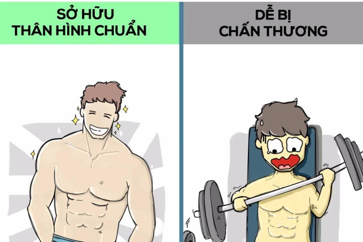 Hai mặt của việc tập thể hình