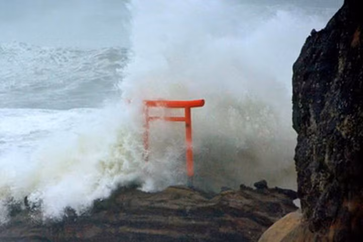 Hình ảnh bão Lionrock đổ bộ vào Nhật Bản vừa qua. Ảnh: Internet