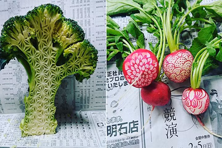 Những màn chạm khắc cực độc trên rau củ quả