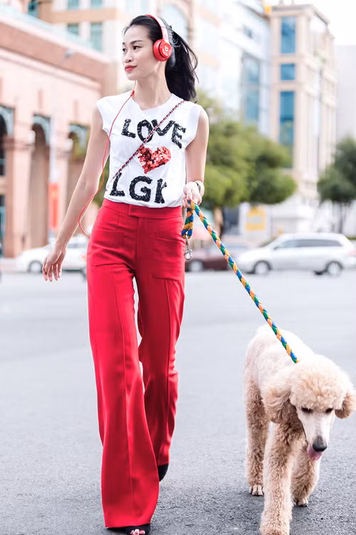 Học Sao Việt cách phối quần ống loe sành điệu