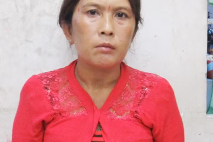 Đối tượng Phạm Thị Thùy tại cơ quan công an.