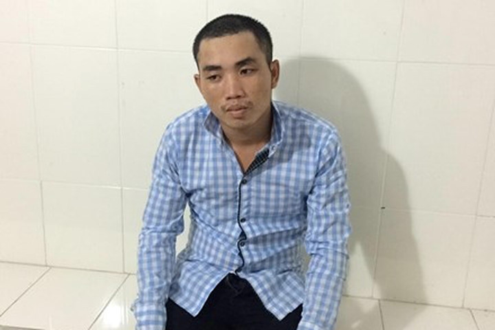 Nghi can Nguyễn Thành Bảo tại cơ quan công an