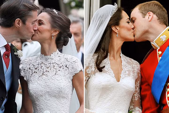 Chùm ảnh: Những điểm giống nhau đáng kinh ngạc giữa đám cưới của Công nương Anh và em gái