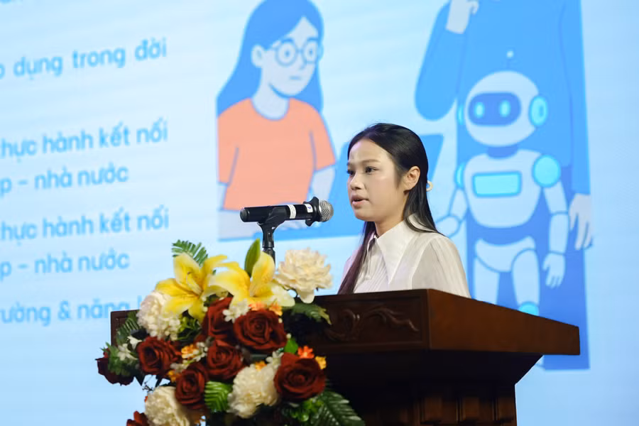 Sinh viên Học viện Tài chính chia sẻ quan điểm về chủ đề liên quan đến Công nghệ Blockchain. 