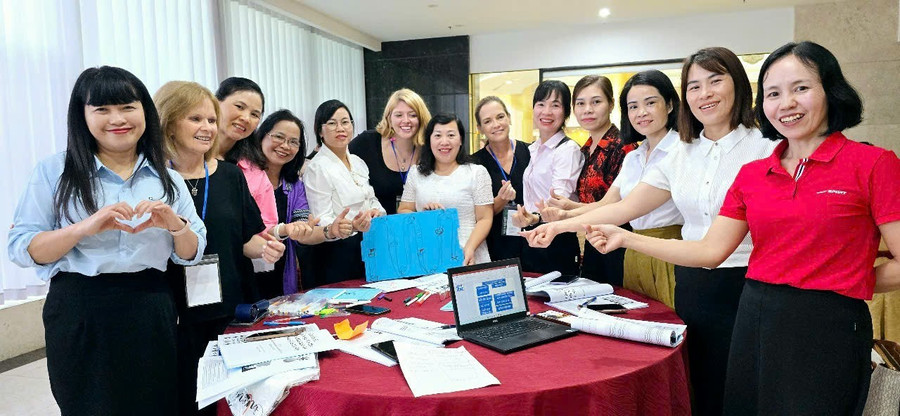 Các cán bộ quản lý, giáo viên ngành Giáo dục Lào Cai trong lớp tập huấn ngày 14/7. tap-huan-1.jpg