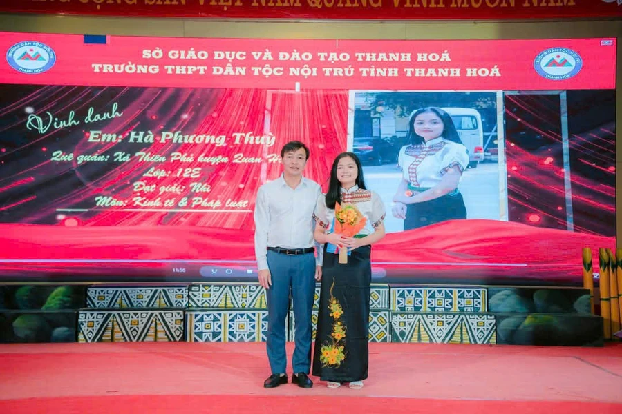 Nữ sinh Hà Phương Thùy, học sinh Trường THPT DTNT tỉnh Thanh Hóa. Ảnh: NVCC.