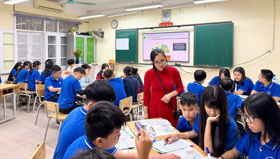 Tiết dự thi môn Sinh học của cô trò Trường THCS Chương Dương. cd9.jpg