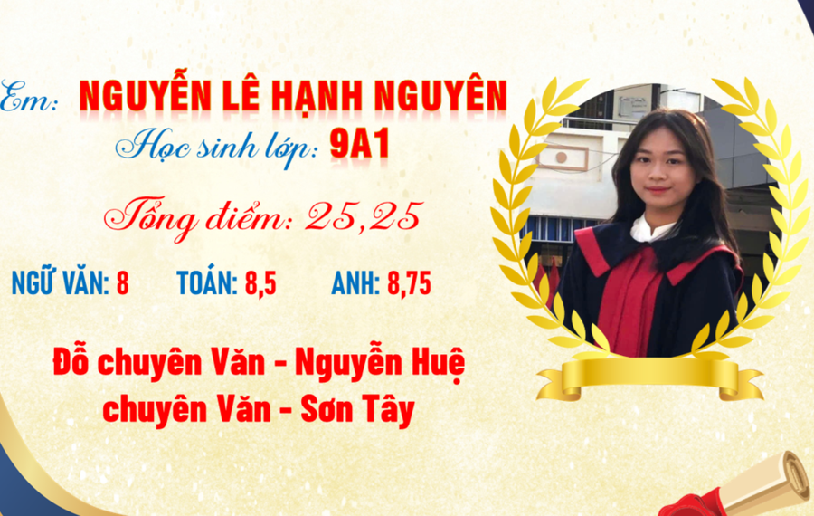 Em Hạnh Nguyên đỗ hai nguyện vọng chuyên Văn của hai trường chuyên. Ảnh: NTCC. chuyen.png