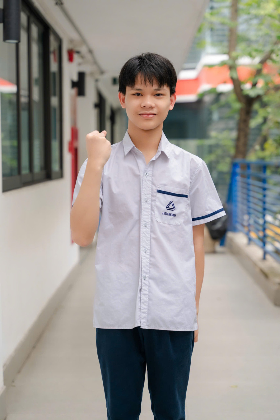Nam sinh Dương Minh Tuấn - lớp 9CT đỗ thủ khoa lớp chuyên Sinh của Trường THPT chuyên Sư phạm năm 2025. Ảnh: NTCC. tuan.jpg