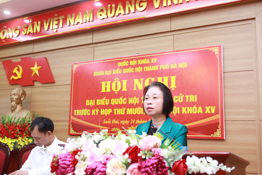 Bà Phạm Thị Thanh Mai nêu tóm tắt một số nội dung quan trọng sẽ được xem xét, thông qua tại Kỳ họp thứ 10 sắp tới của Quốc hội khóa XV. 2.jpg