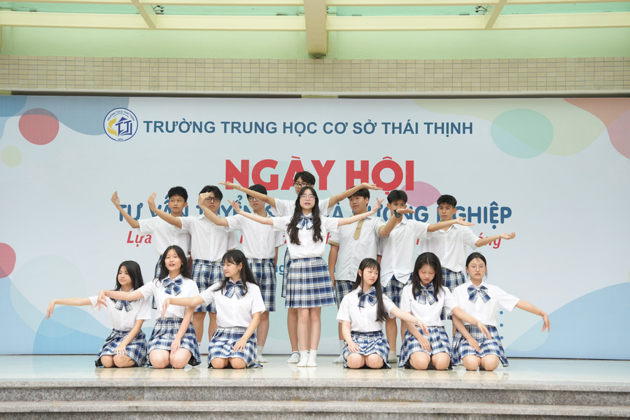 Học sinh Trường THCS Thái Thịnh, quận Đống Đa, Hà Nội. 