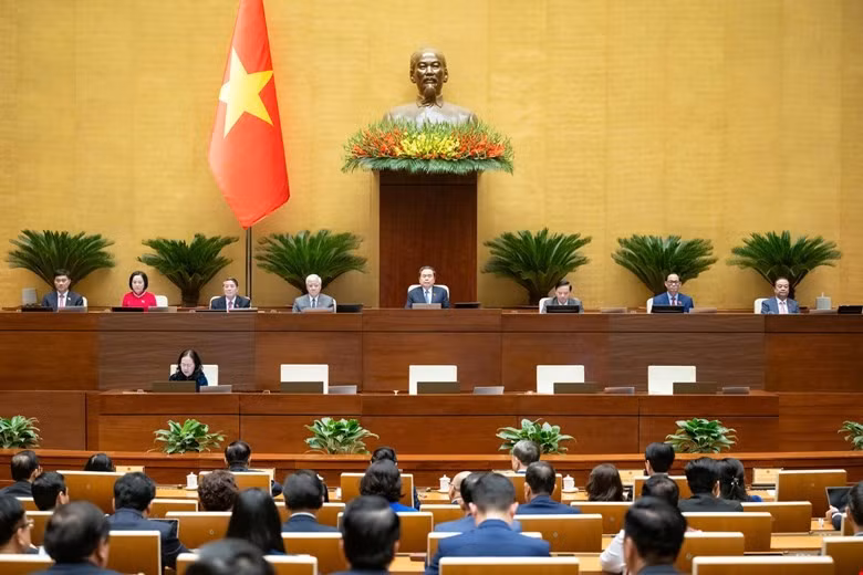 Chiều 11/12, Kỳ họp thứ 10 Quốc hội khóa XV họp phiên bế mạc. Ảnh: Cổng TTĐT Quốc hội