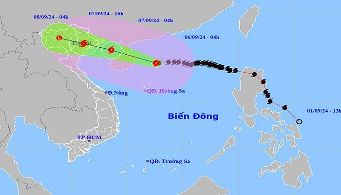 Siêu bão Yagi mạnh cấp 16, ảnh hưởng trực tiếp tới Vịnh Bắc Bộ