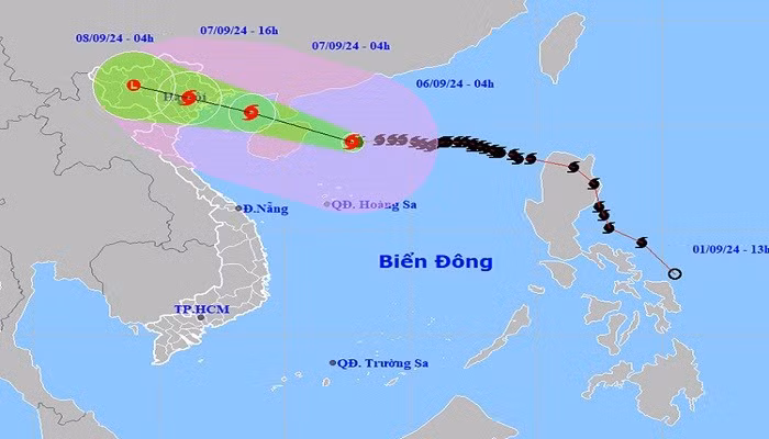 Siêu bão Yagi mạnh cấp 16, ảnh hưởng trực tiếp tới Vịnh Bắc Bộ