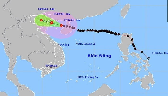 Bão Yagi đổ bộ gây mưa rất to, gió giật mạnh