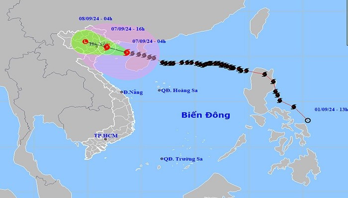 Bão Yagi đổ bộ gây mưa rất to, gió giật mạnh