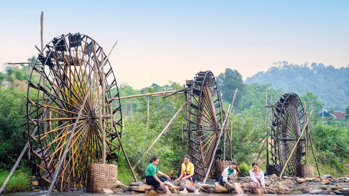 Cọn nước của người Thái tạo nên nét đẹp cho vùng cao xứ Nghệ. (Ảnh: Nguyễn Đạo)