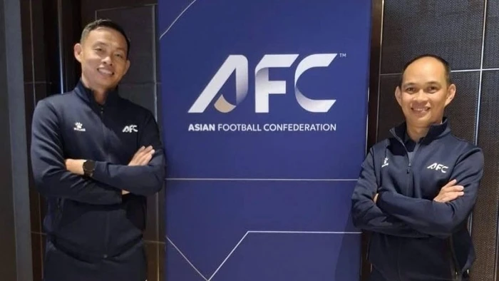 Hai trọng tài Ngô Duy Lân và Nguyễn Trung Hậu vượt qua kỳ tuyển chọn Trọng tài VAR của AFC.