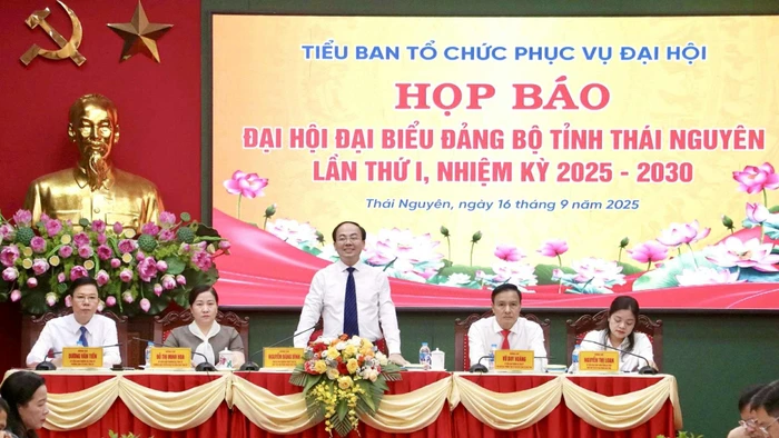 Lãnh đạo tỉnh Thái Nguyên chủ trì họp báo thông tin về Đại hội đại biểu Đảng bộ tỉnh Thái Nguyên lần thứ I, nhiệm kỳ 2025 – 2030.