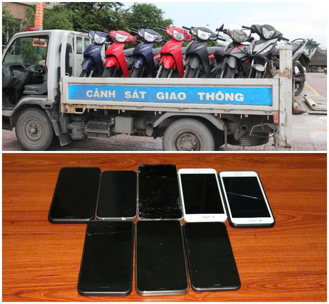 Số tang vật vụ án bị Công an thu giữ. (Ảnh: CANA) images2023956-z6690314551216-d71f72ae35f77195ca7b0f0650cdfdf5.jpg
