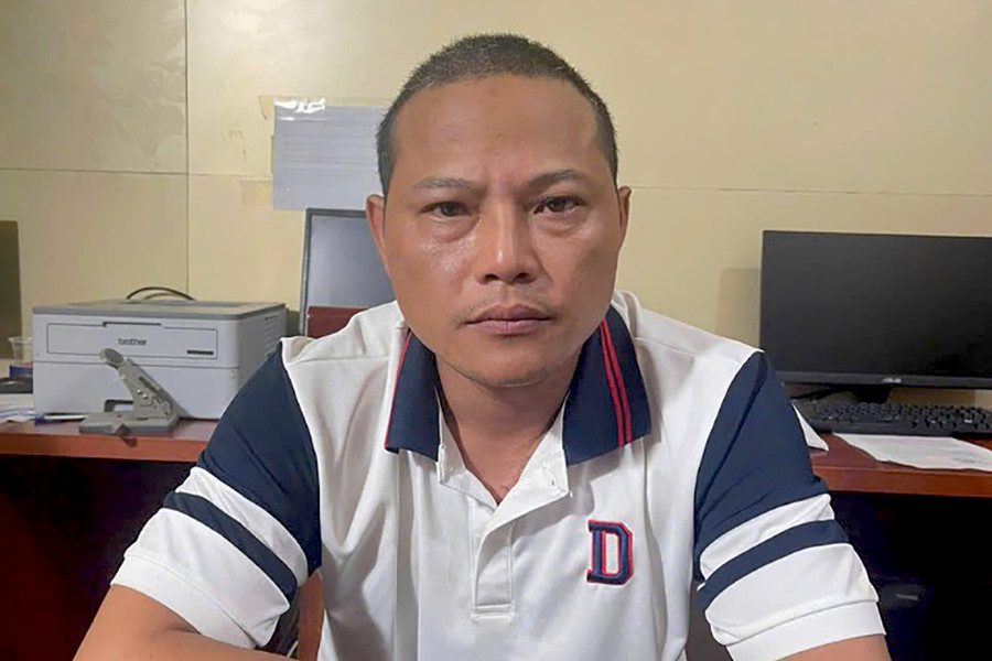 Nguyễn Nhuận Danh tại cơ quan công an. (Ảnh: CANA) images2020141-326e8822-fa30-4ccf-9d91-43b6726501e9.jpg