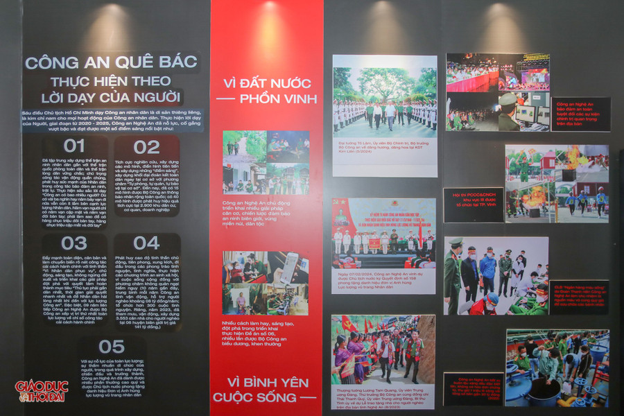 Không gian trưng bày triển lãm của Bộ Công an. trienlam6.jpg