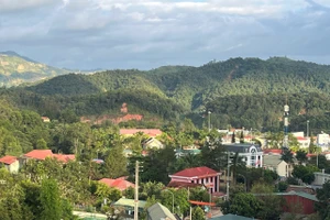 Một góc trung tâm xã Na Son, tỉnh Điện Biên.