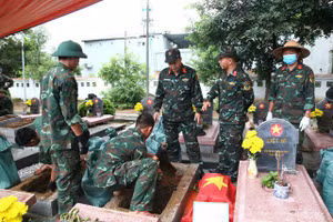 Tiến hành khai quật tại Nghĩa trang Liệt sĩ Độc lập.